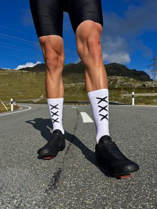 Classics collection: white ✖️✖️✖️socks with black logos. #rideXXX #TruXXXikonthebike